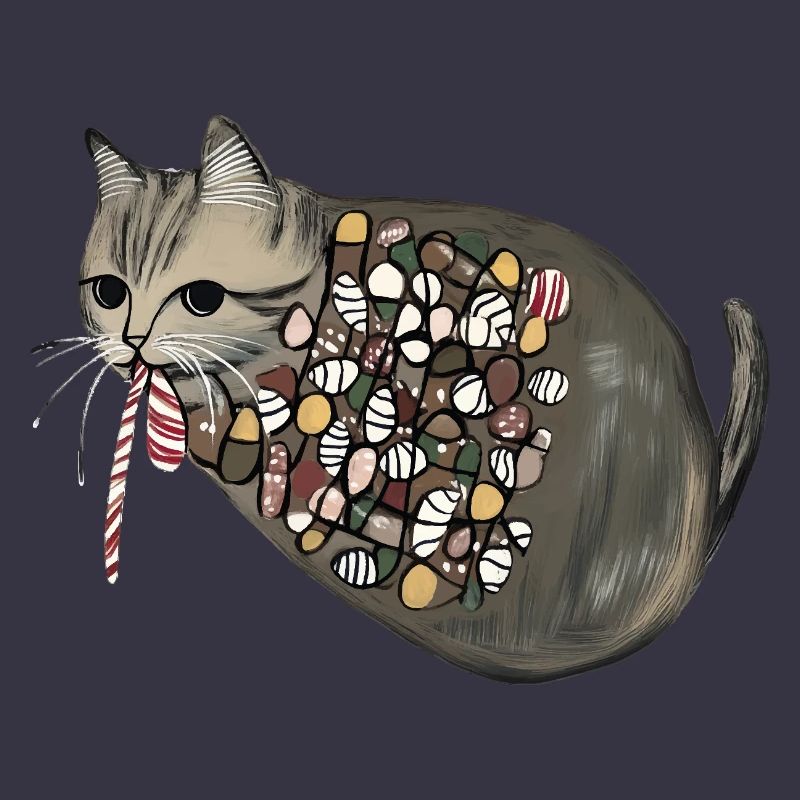 Candy Pattern Candy Cat