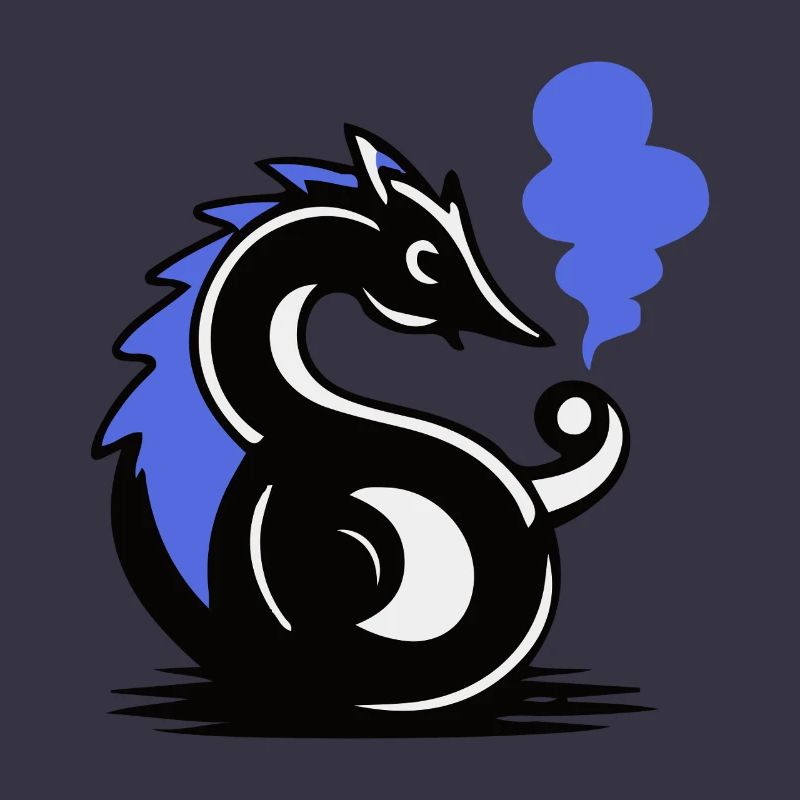 Blauer Glut-Seepferdchen