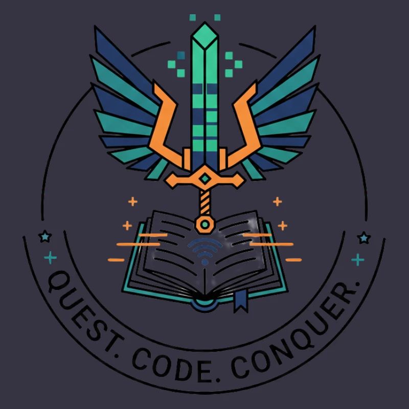 Quest. Code. Conquer Emblem