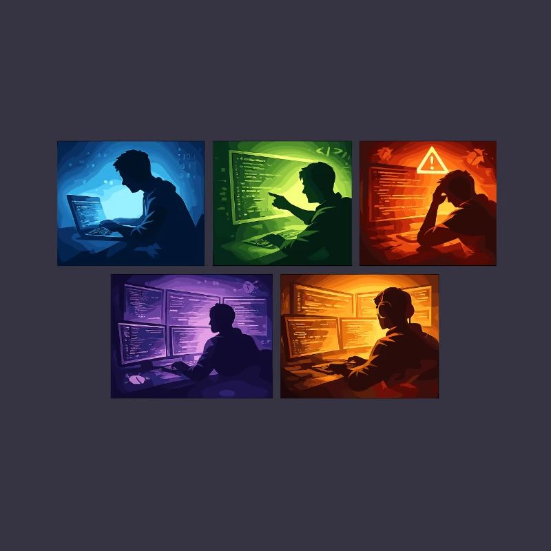 Neon-Coding: Bildschirmwelten