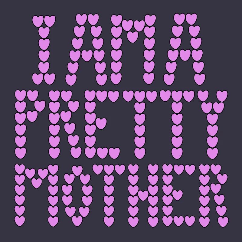 Ich bin eine hübsche Mutter, Typografie.