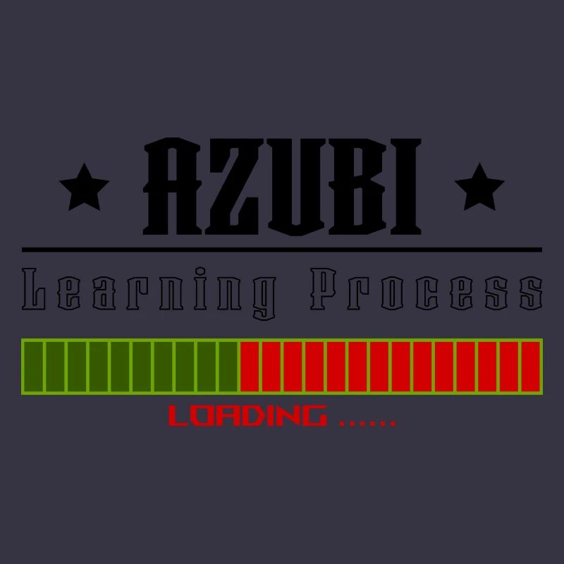 AZUBI learning process loading white tshirt