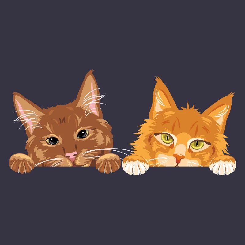 Peeking_cute_two_ginger_cats