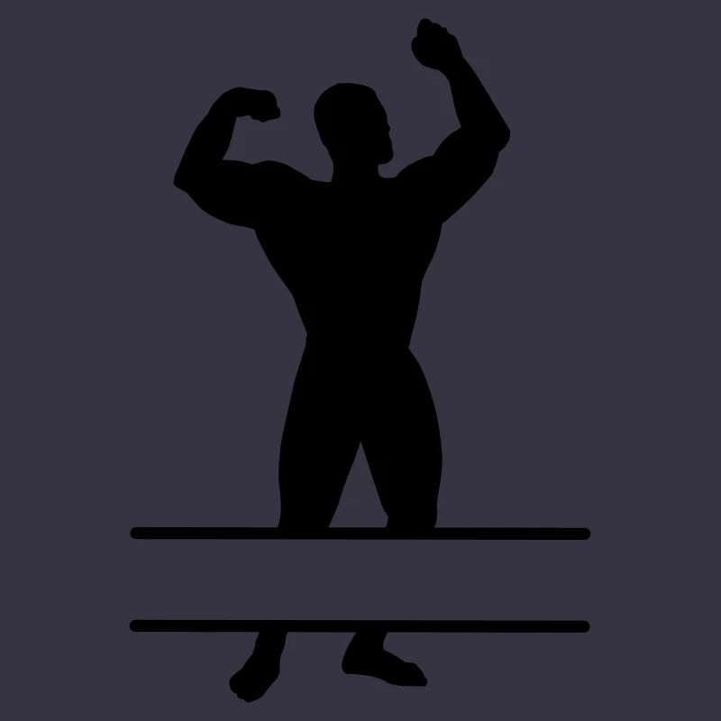 Bodybuilder mit Textraum