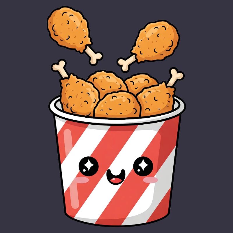 Kawaii-Brathähnchen-Eimer