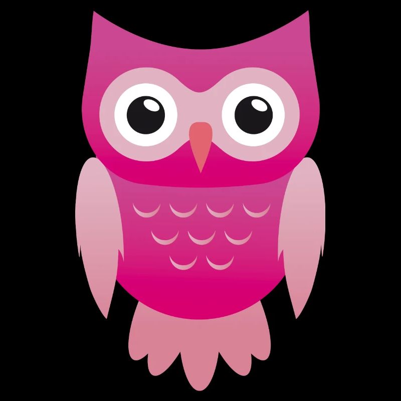 Comic Eule pink im Vector Design