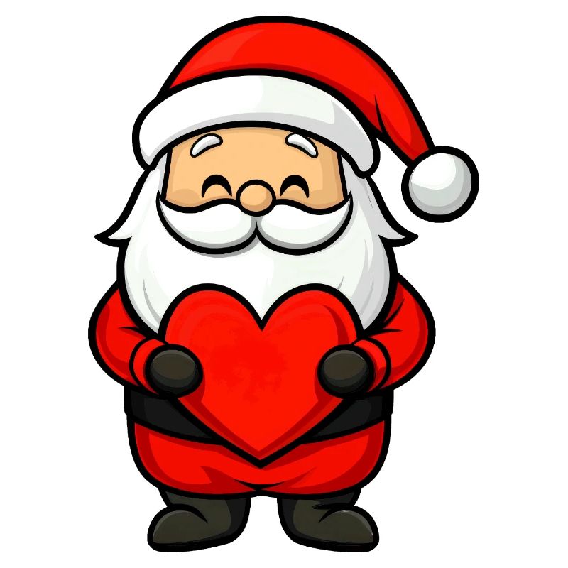 Weihnachtsmann mit Herz