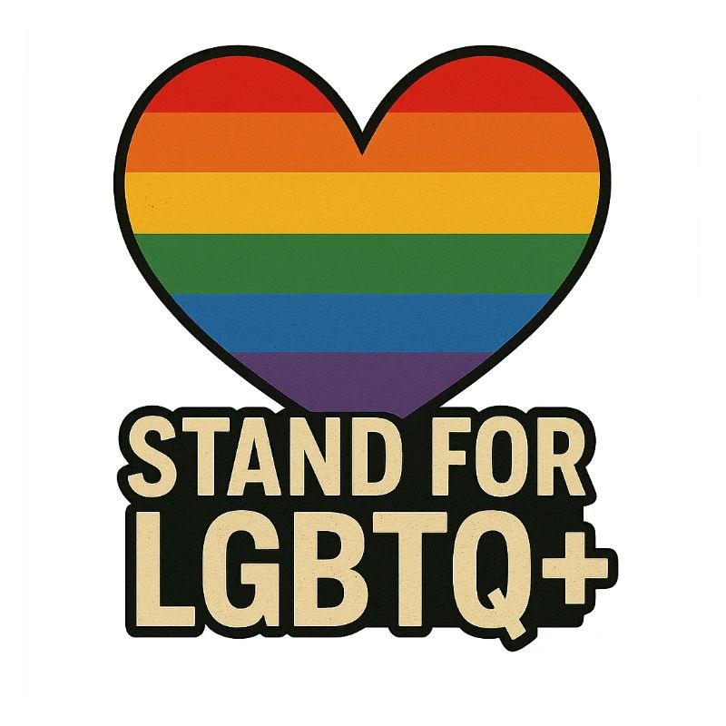 Pride Heart LGBT Support Design