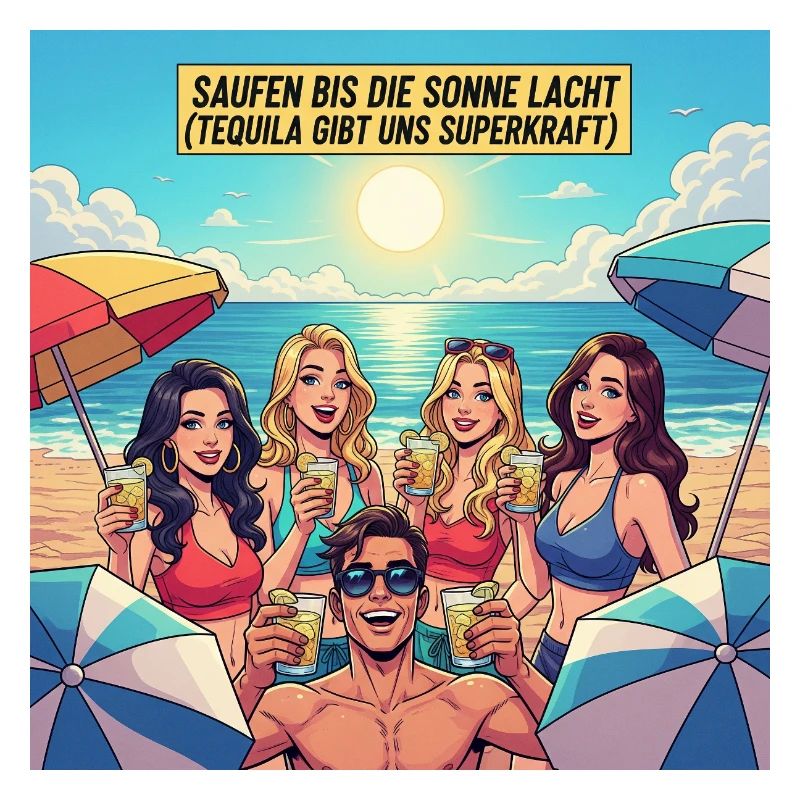 Drinking until the sun laughs