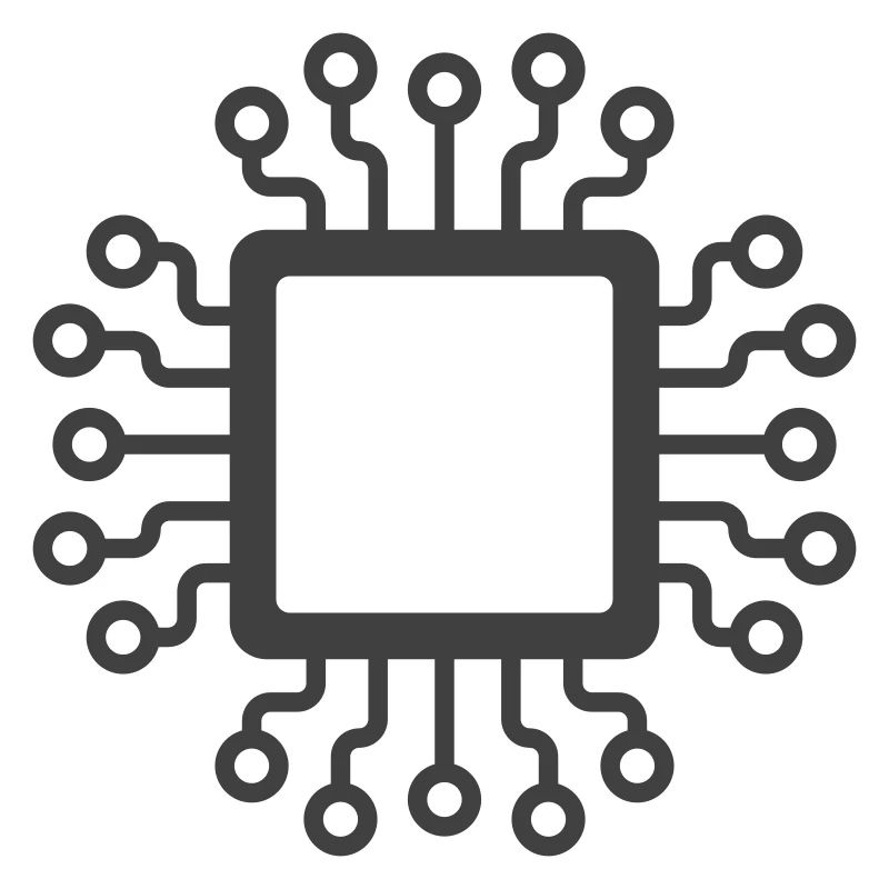 Logo de l’icône du circuit de micropuce