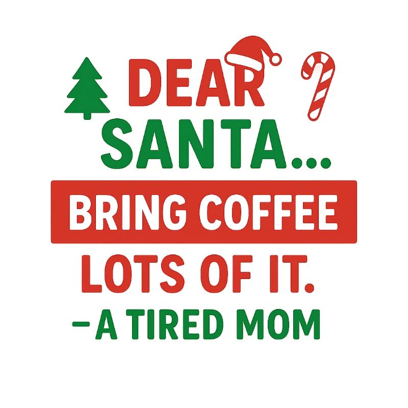 Lieber Weihnachtsmannkaffee für eine müde Mutter