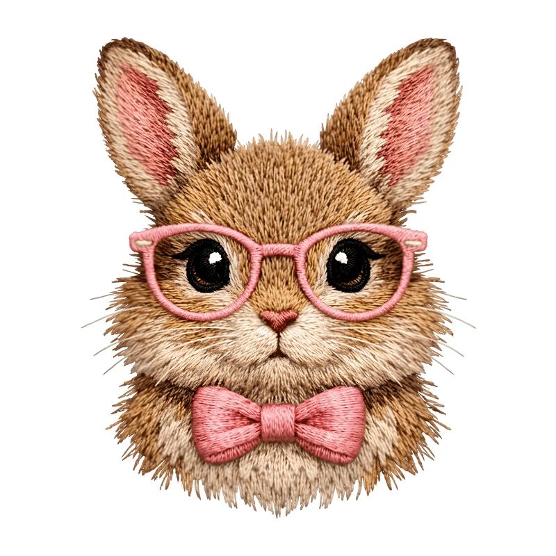 Cute Bunny with Glasses & Bow Tie | Easter Bunny