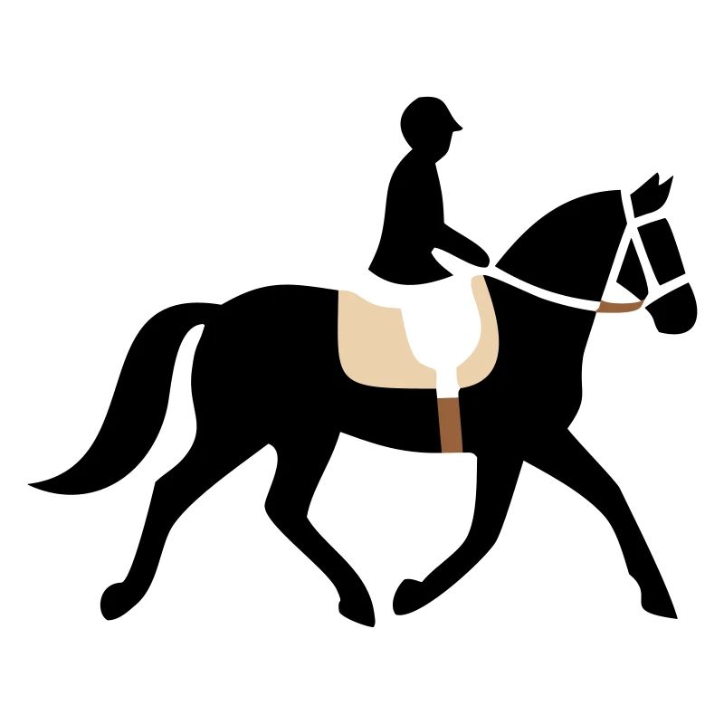 Reiter Pferd Silhouette Logo
