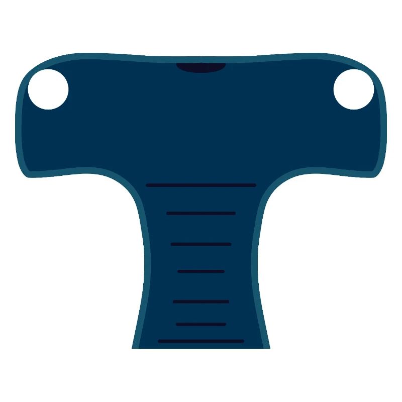 Mitternachtsblauer stilisierter Hammerhai-Kopf