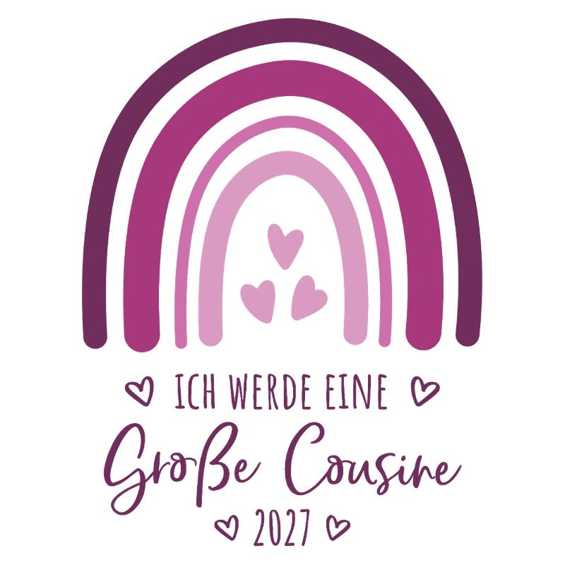 Ich werde eine Große Cousine 2027 Boho Regenbogen