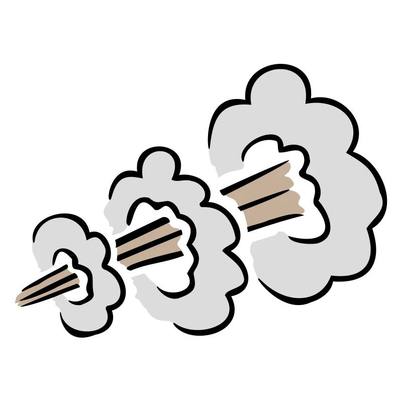 Lauter Furz Explosion Lustig Klohumor Comic Wolke