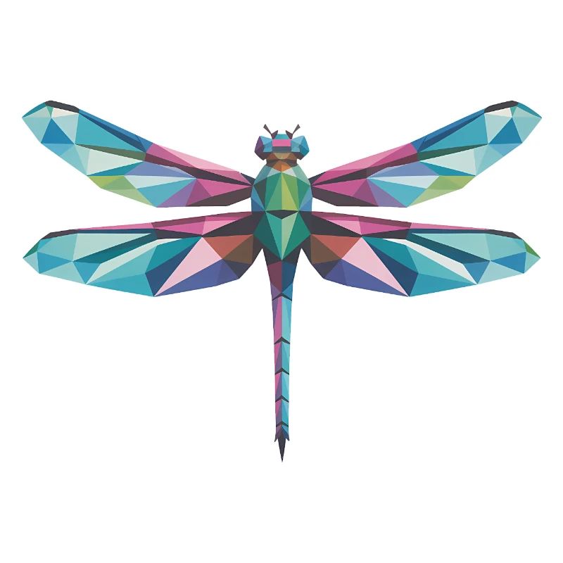 Libellule - Logo Low Poly cool