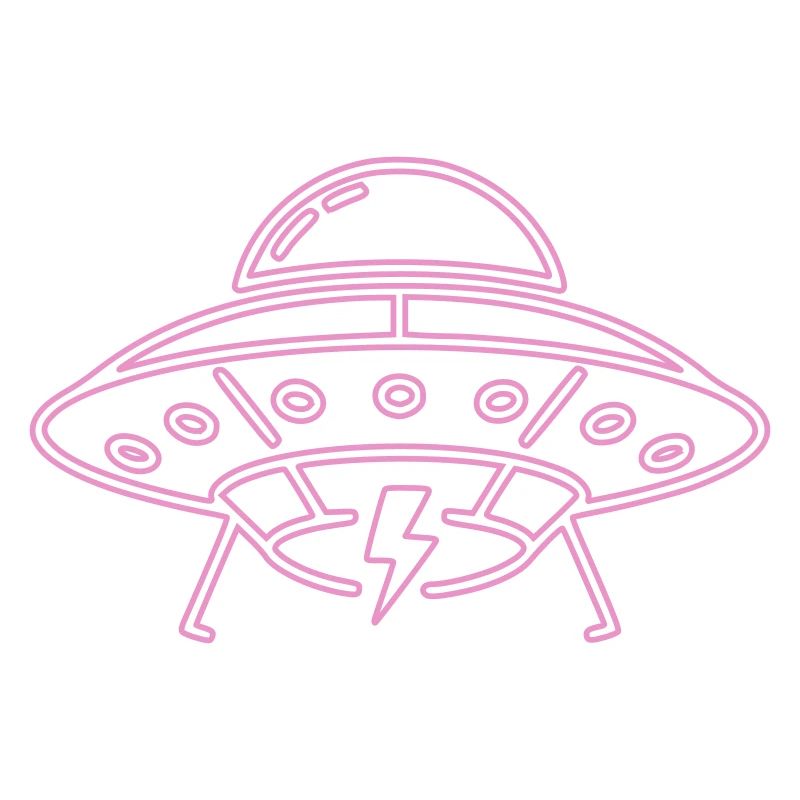 UFO Neon Pink Blitz Party Techno Vektor