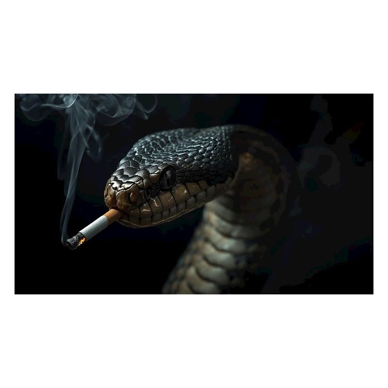  Cobra Schlange mit Zigarette