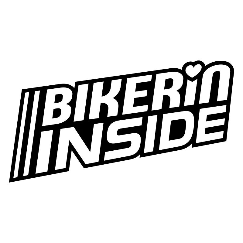 Bikerin inside Schriftzug (Farben änderbar)
