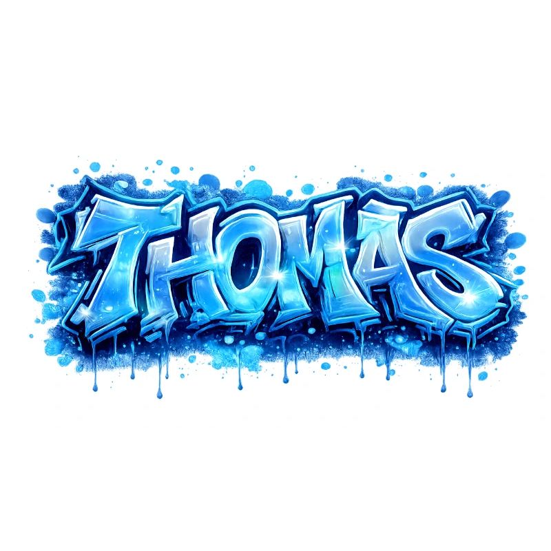 Graffiti   Thomas Prénom cadeau idéal imprimable 