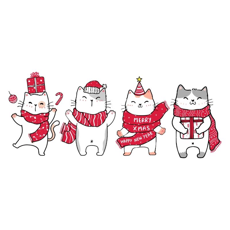 Chat à Noël