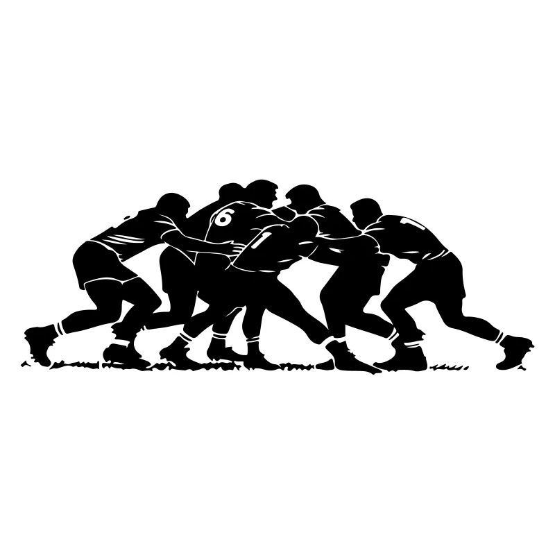 Silhouette de mêlée de rugby