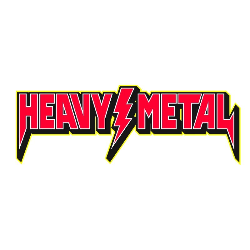Heavy Metal Emblem mit Blitz