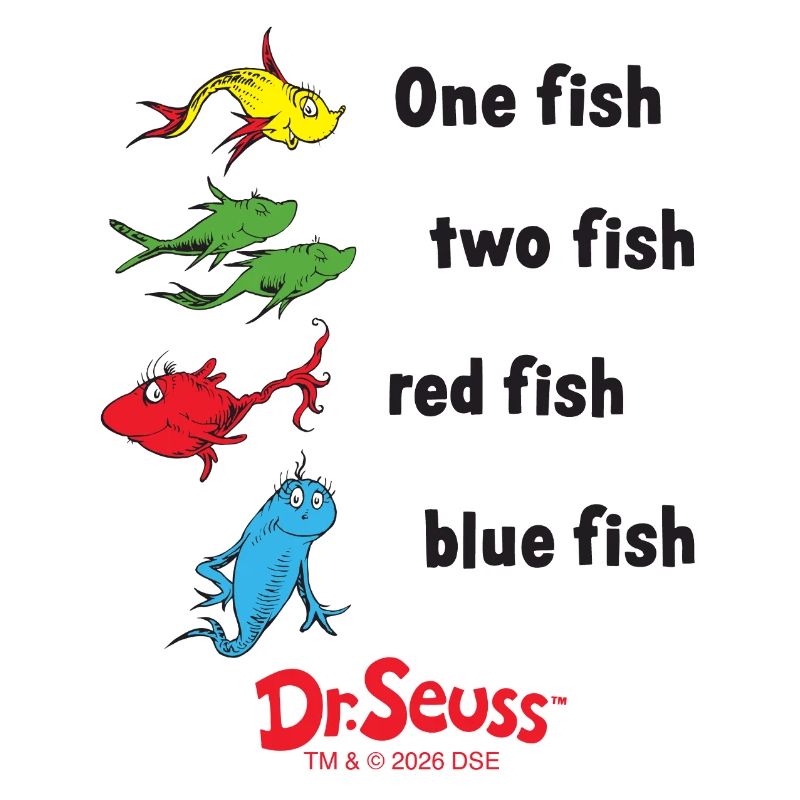 One Fish Two Fish Red Fish Blue Fish Design