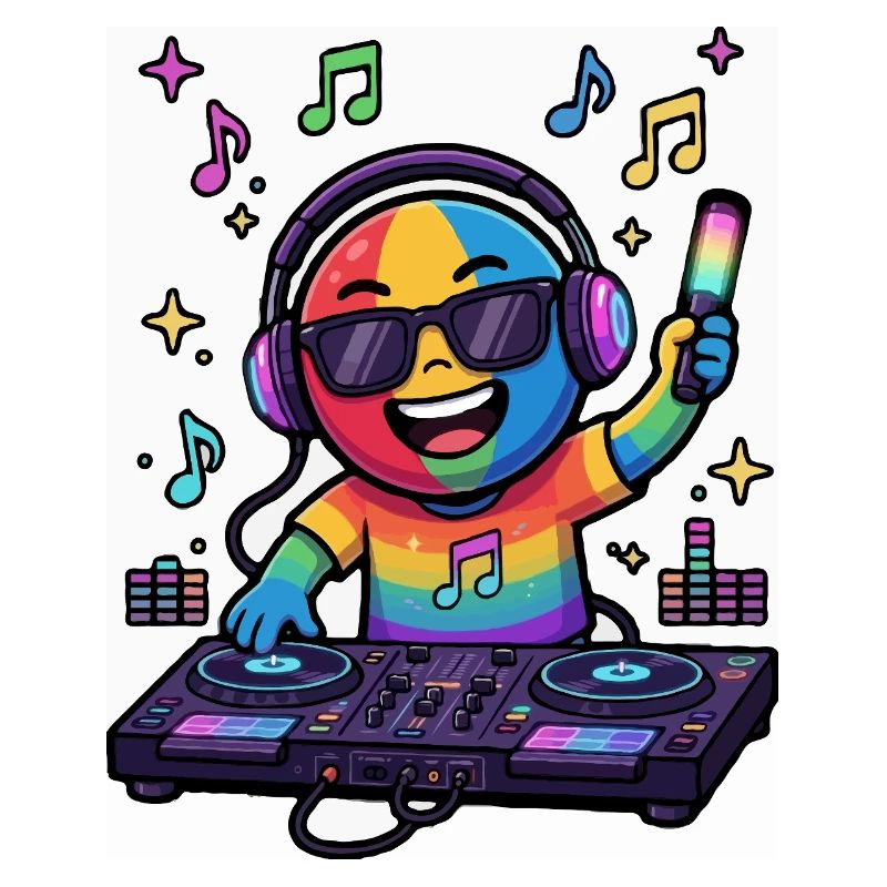 Rainbow DJ Emoticon