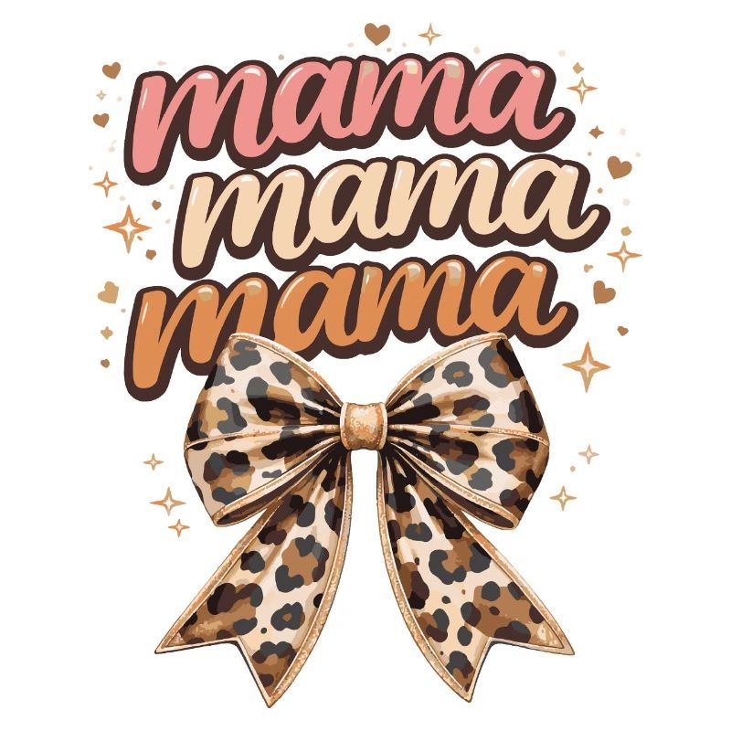 Mama Leopard Bow Retro Chic | Mama-Geschenk