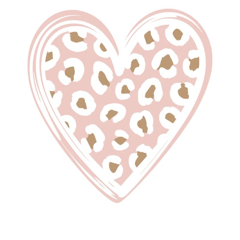 Leopard Pattern Heart Design