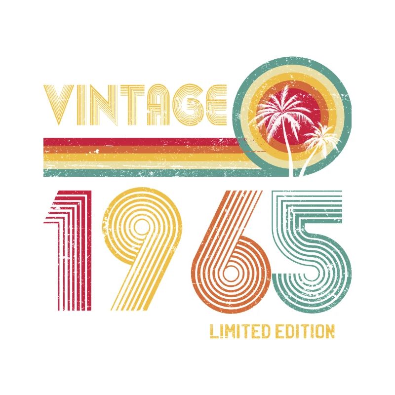 Retro 70s Gradient Number Design