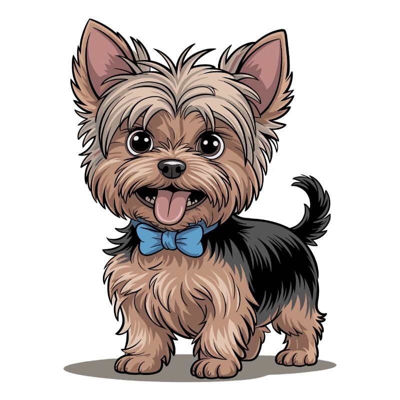 Cute Yorkshire Terrier with bow
