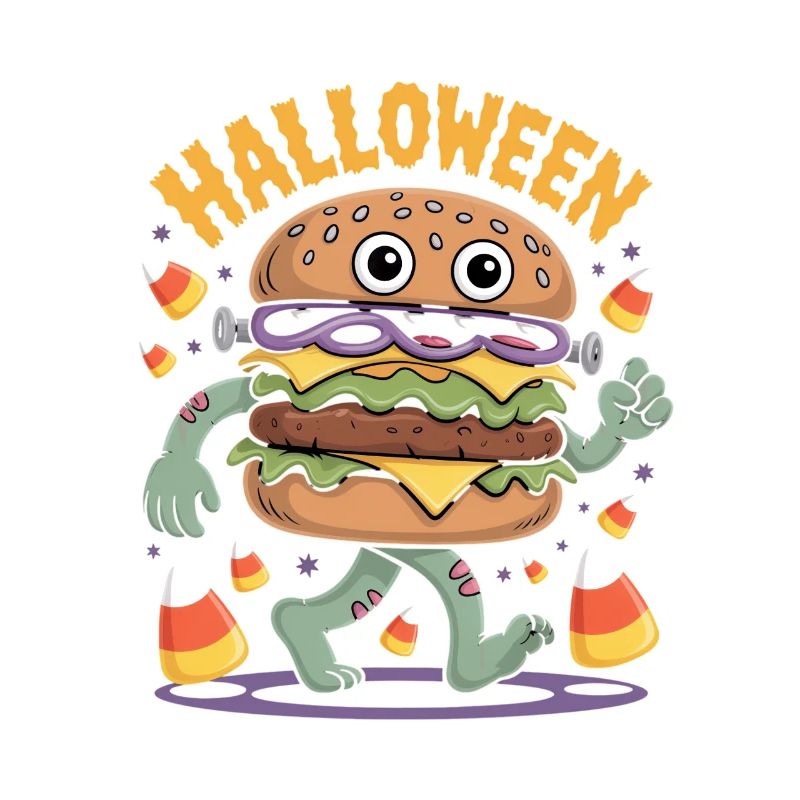 Halloween Zombie Burger Monster Mit Candy Corn