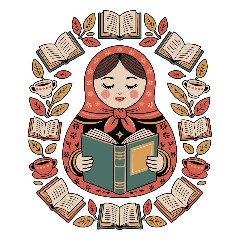Fairy tale matryoshka reading magic
