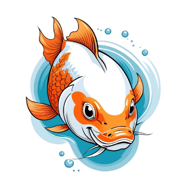 Koi Karpfen Farbexplosion Illustration