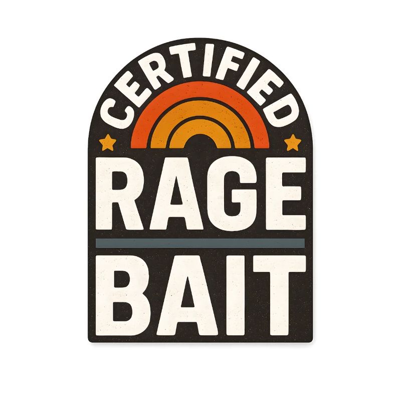 Rage Bait Patch Funny Saying 
