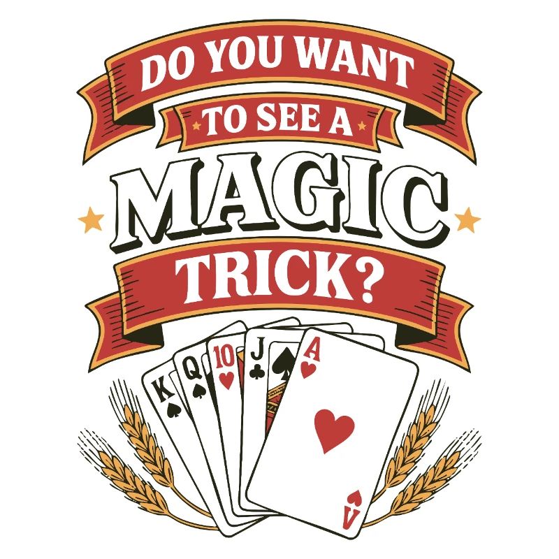 Magic Trick - Card Magic Vintage Design