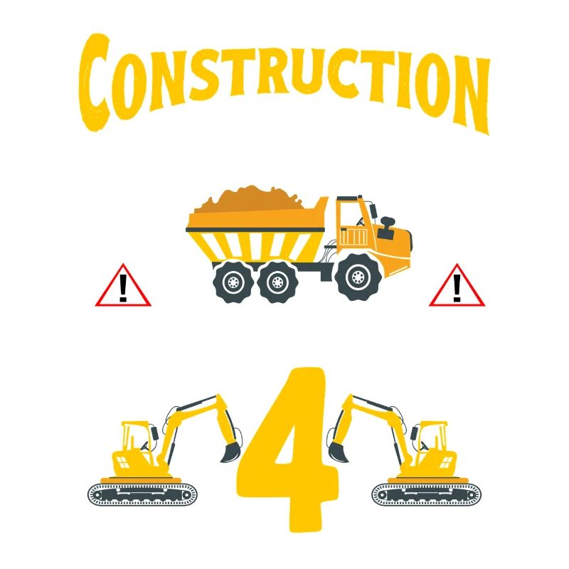 Fête de construction 4e anniversaire Camion de 4 ans