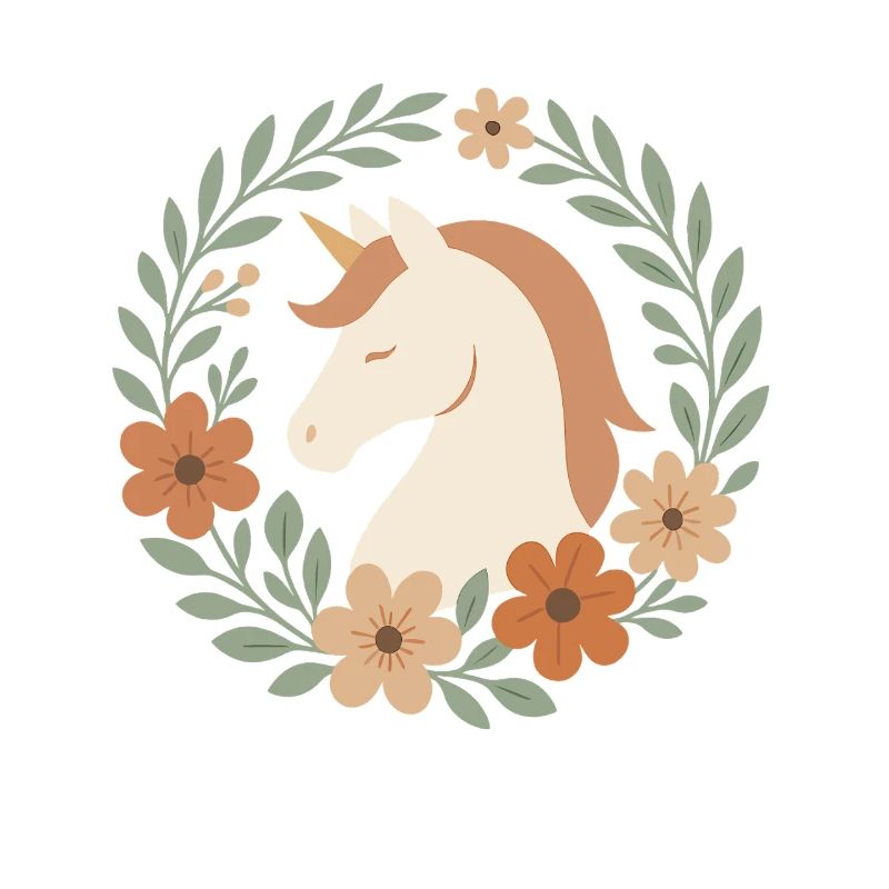 Boho Einhorn Blütenkranz, Sanfte Träume