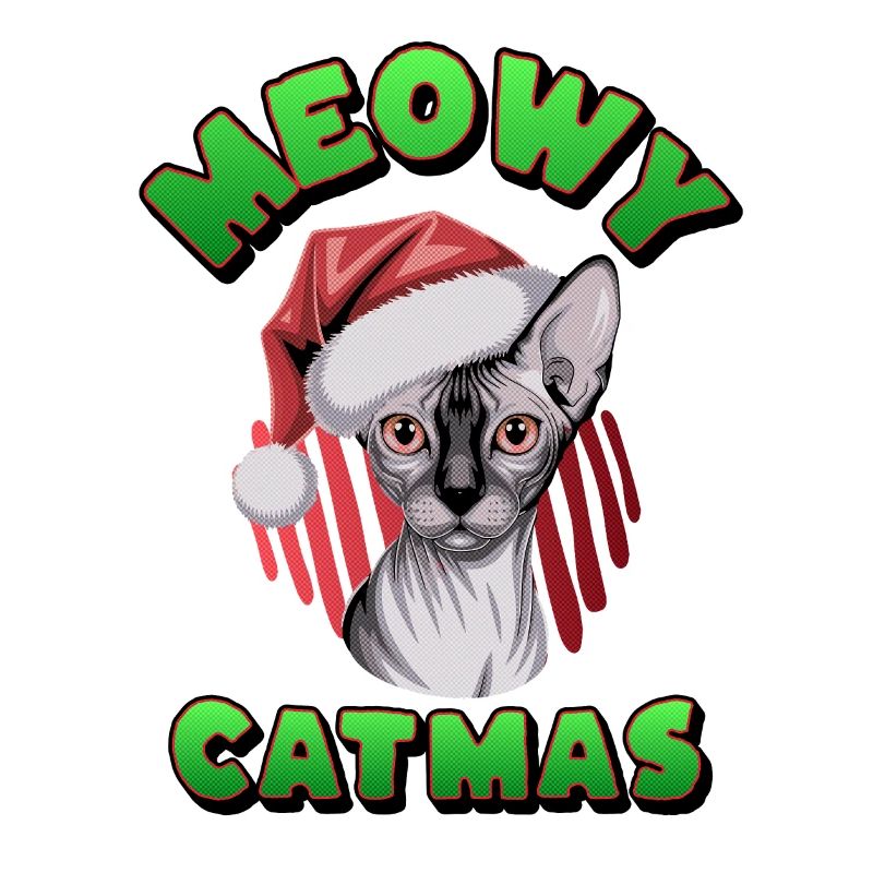 Weihnachts-Sphynx-Katzen-Weihnachtsmann