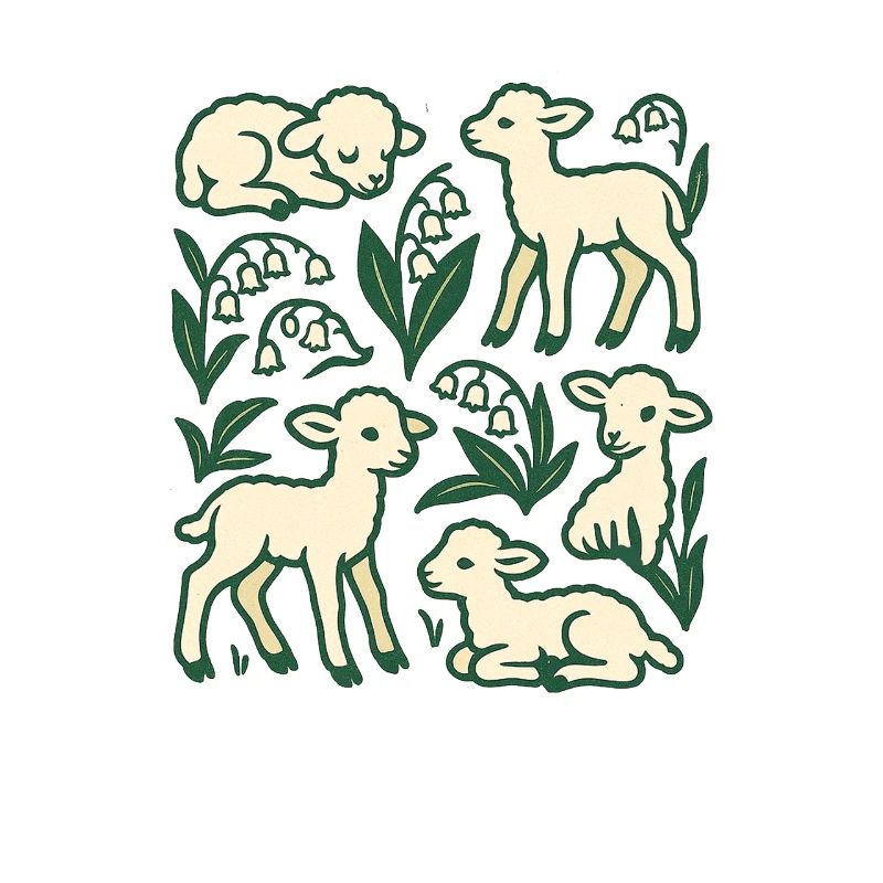 Lamb Quartet in Spring Meadow
