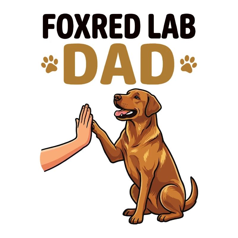 Fox Red Lab Dad – High Five Dog Design