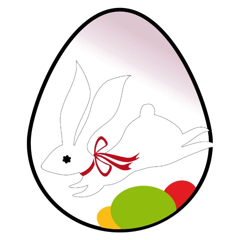 Easter Bunny Silhouette in Egg