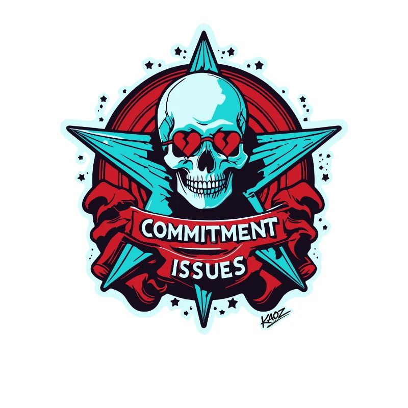 Commitment Issues Skull Badge