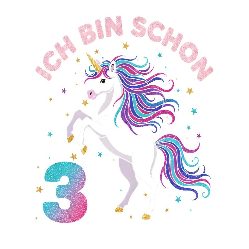 3. Geburtstag Einhorn Mädchen Ich bin schon 3