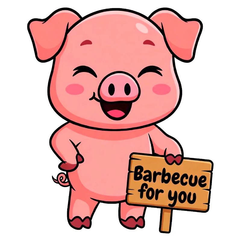 Un cochon amical vous invite à un barbecue