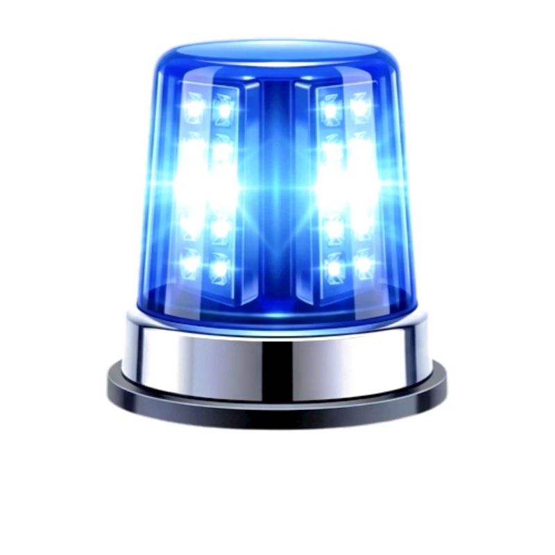 Blue Light Siren Hyper Realistic
