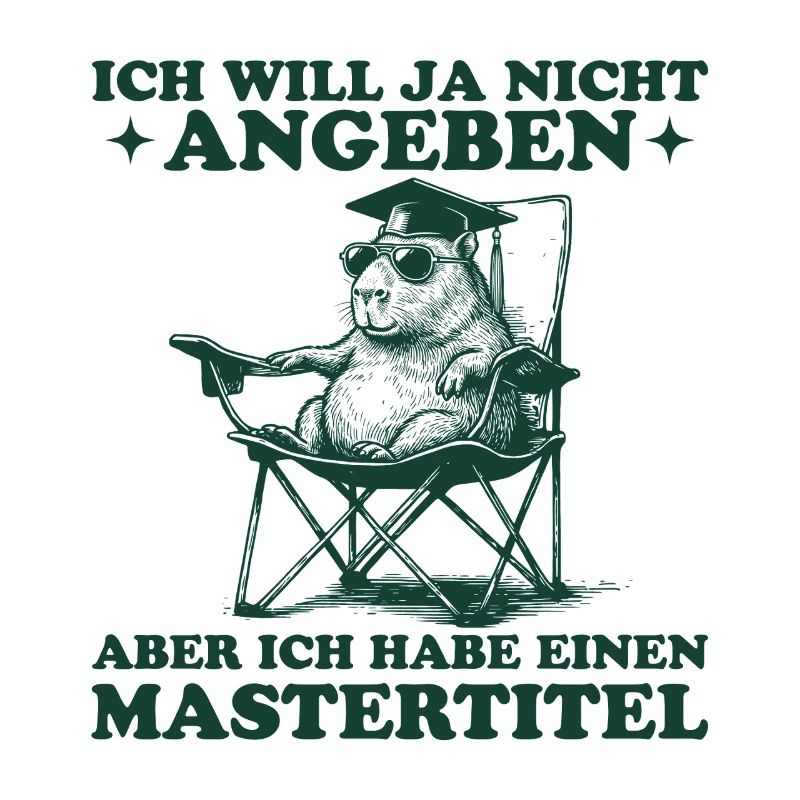 Mastertitel Capybara mit Master Abschluss